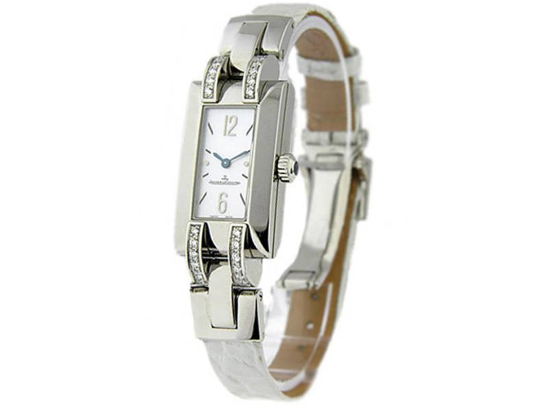 OROLOGIO DONNA QUARZO ACCIAIO/PELLE CON DIAMANTI IDEALE JAEGER LECOULTRE Q4608421